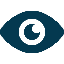 Eye icon representing increased Elite Prospects profile views, visibility, and exposure to hockey scouts