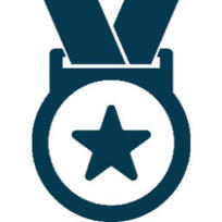 Gold medal icon symbolizing higher Elite Prospects ranking and improved hockey player visibility
